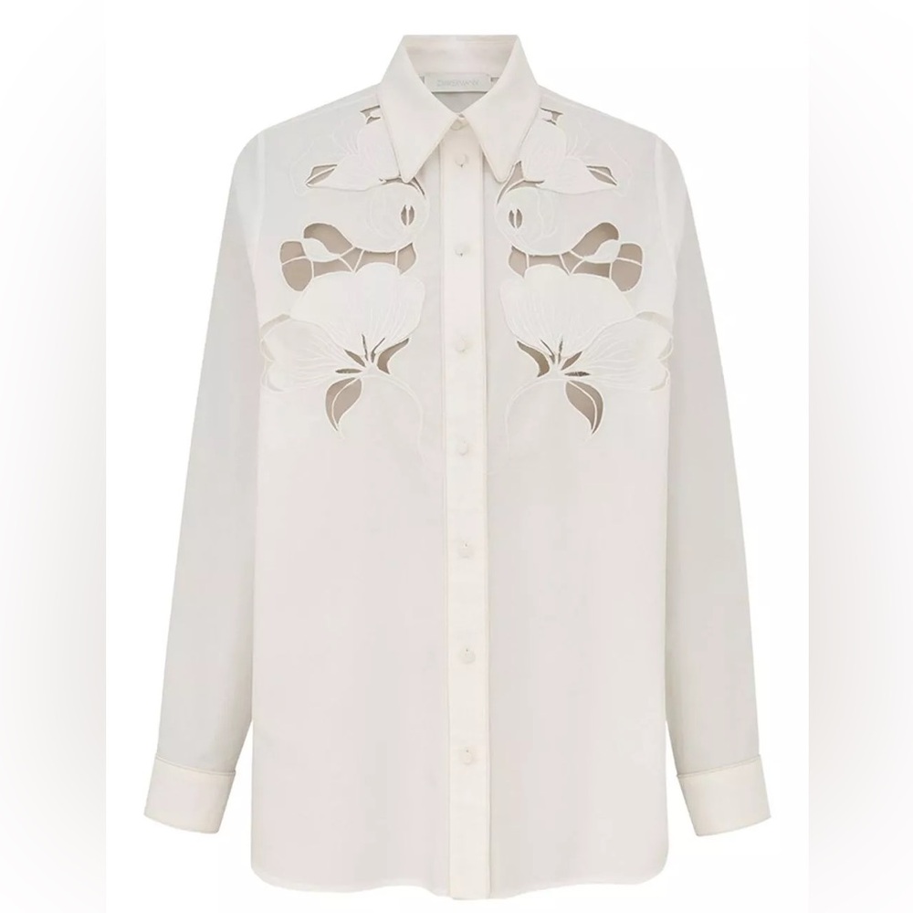 Zimmermann 2-Piece NWOT DAYLIGHT EMBROIDERED SHIRT + Shorts - Picture 4 of 14